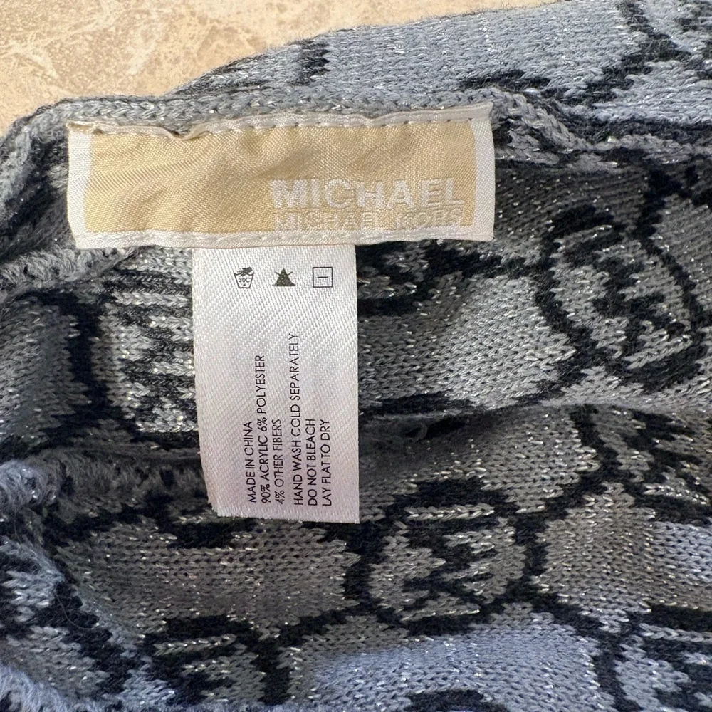 MICHAEL Michael Kors Gray Monogram Beanie